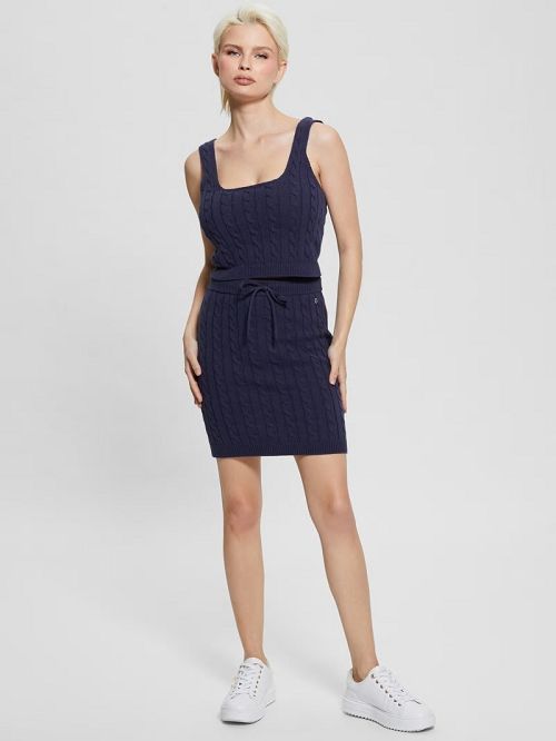 Guess Cable-Knit Ally Tank Albastri | GUESS-SN27199