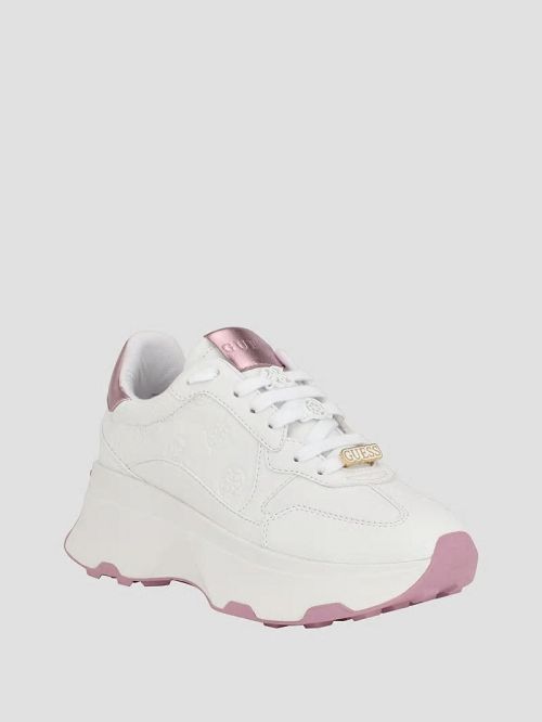 Guess Calebb Signature Sneakers Albi | GUESS-SN29535