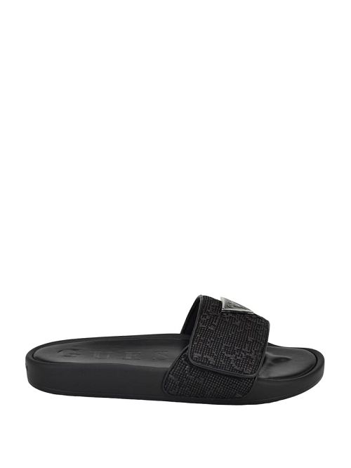 Guess Callena Pool Slides Negrii | GUESS-SN29711