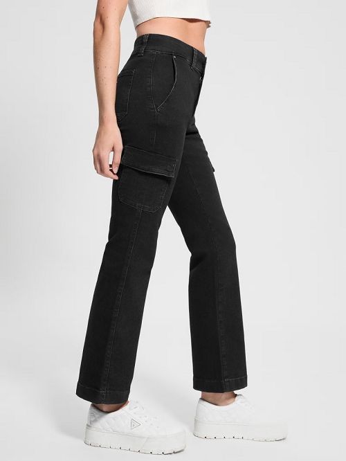 Guess Cargo Mini Bootcut Jeans Negrii | GUESS-SN26655