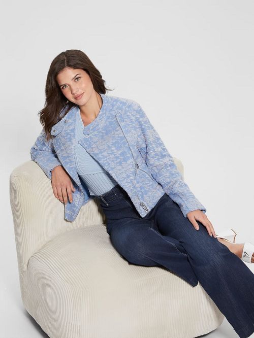 Guess Carolina Moto Jacket Albastri | GUESS-SN27873