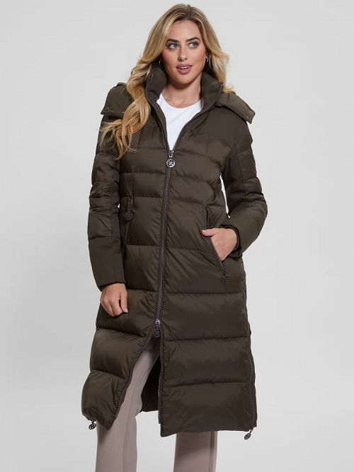Guess Carolyn Real-Down Puffer Coat Maro | GUESS-SN27918