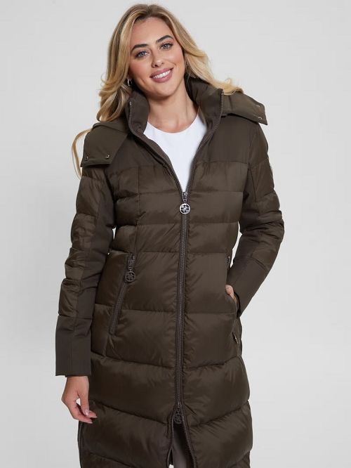 Guess Carolyn Real-Down Puffer Coat Maro | GUESS-SN27918