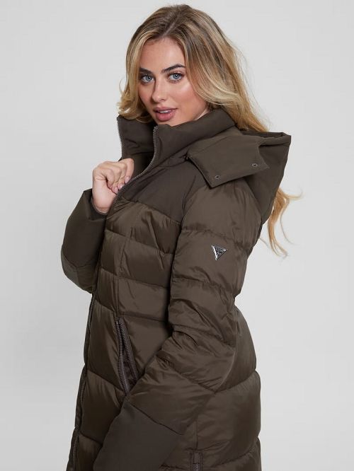 Guess Carolyn Real-Down Puffer Coat Maro | GUESS-SN27918