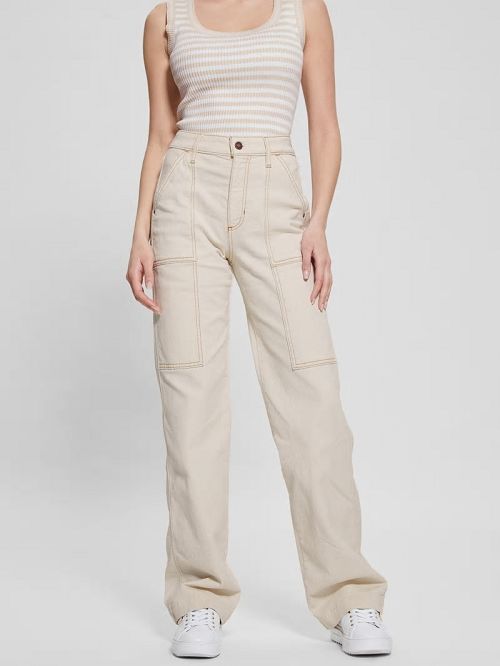 Guess Carrie Carpenter Jeans Bej | GUESS-SN26520