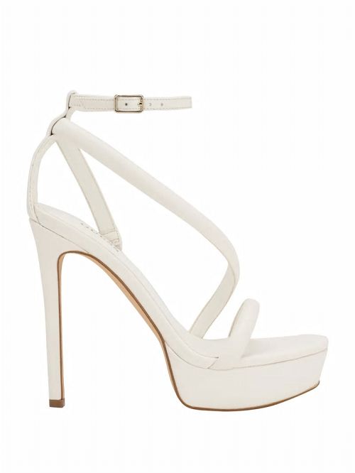 Guess Casilda Strappy Stiletto Heels Negrii Albi | GUESS-SN29789