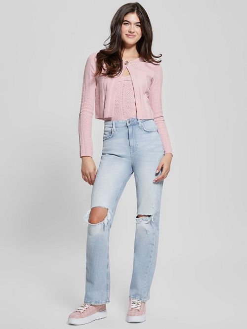 Guess Cecilia Crop Cardigan Roz | GUESS-SN27100