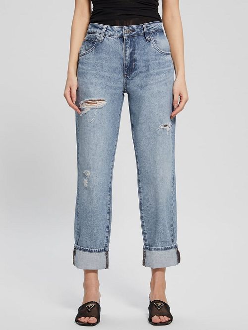 Guess Celia Boyfriend Jeans Albastri | GUESS-SN26633