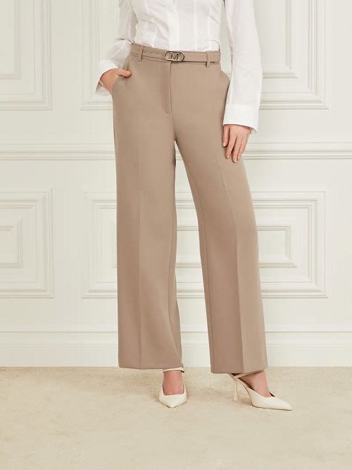 Guess Celia Straight-Leg Pant Bej | GUESS-SN28239