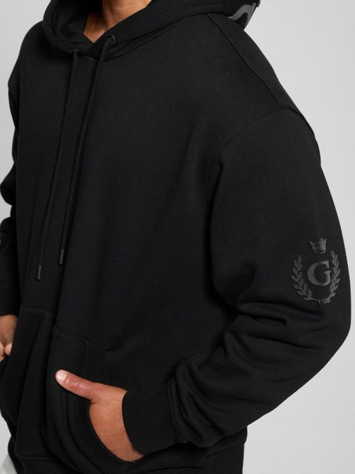 Guess Chenille Logo Hoodie Negrii | GUESS-SN31039