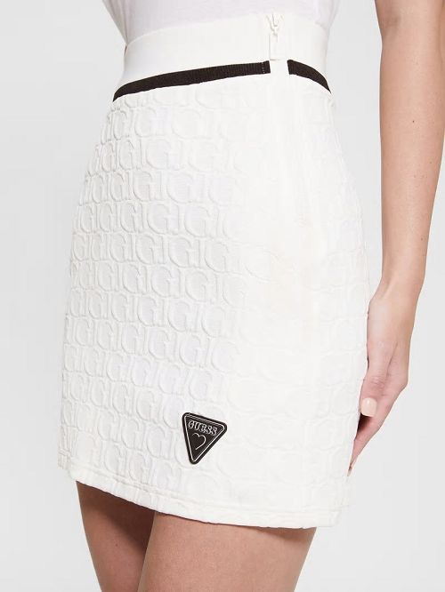 Guess Cheri Signature Skirt Albi | GUESS-SN28432