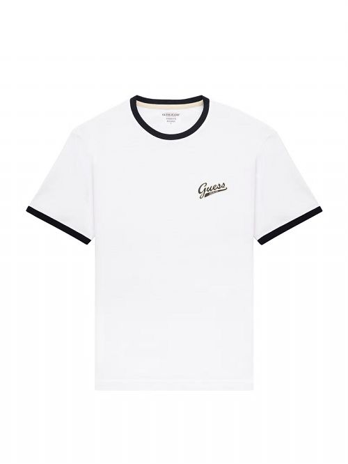 Guess Chest Script Logo Tee Albi | GUESS-SN30598
