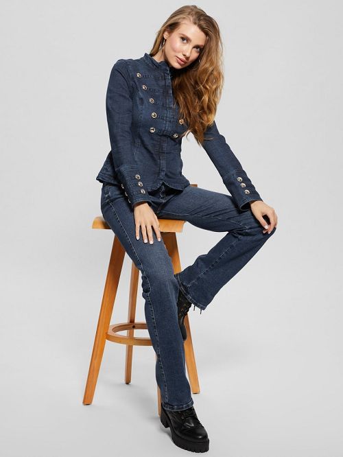 Guess Clash Marching Denim Jacket Albastri | GUESS-SN26692
