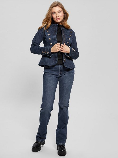 Guess Clash Marching Denim Jacket Albastri | GUESS-SN26692