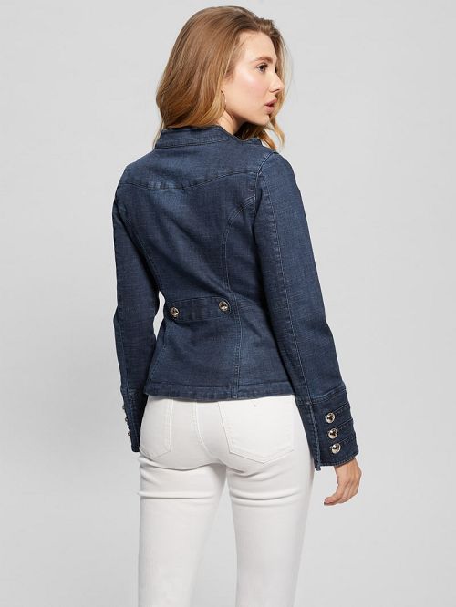 Guess Clash Marching Denim Jacket Albastri | GUESS-SN26692