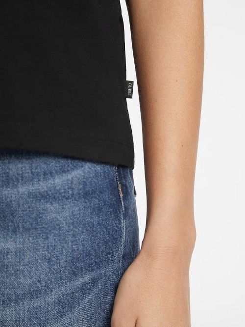 Guess Classic Mini Triangle Tee Negrii | GUESS-SN27131