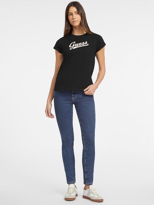 Guess Classic Script Logo Tee Negrii | GUESS-SN27206