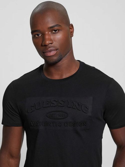 Guess Club Logo Tee Negrii | GUESS-SN30706