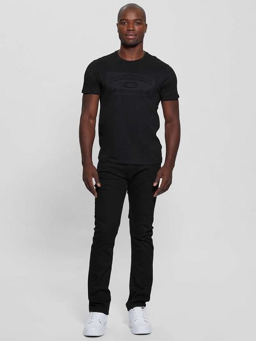 Guess Club Logo Tee Negrii | GUESS-SN30706