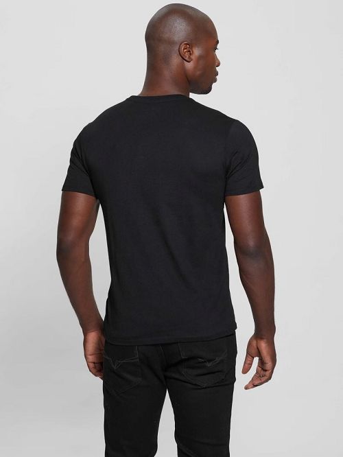 Guess Club Logo Tee Negrii | GUESS-SN30706