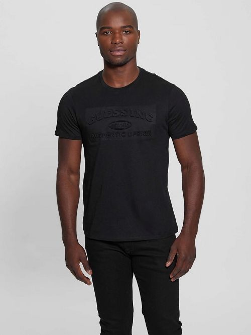 Guess Club Logo Tee Negrii | GUESS-SN30706