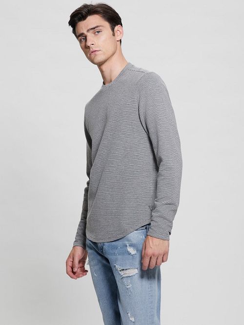 Guess Colima Striped Tee Negrii | GUESS-SN30556