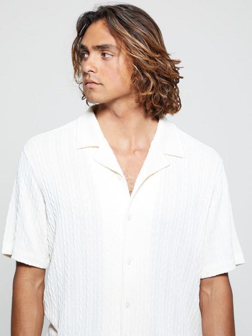 Guess Colton Knit Shirt Albi | GUESS-SN31121