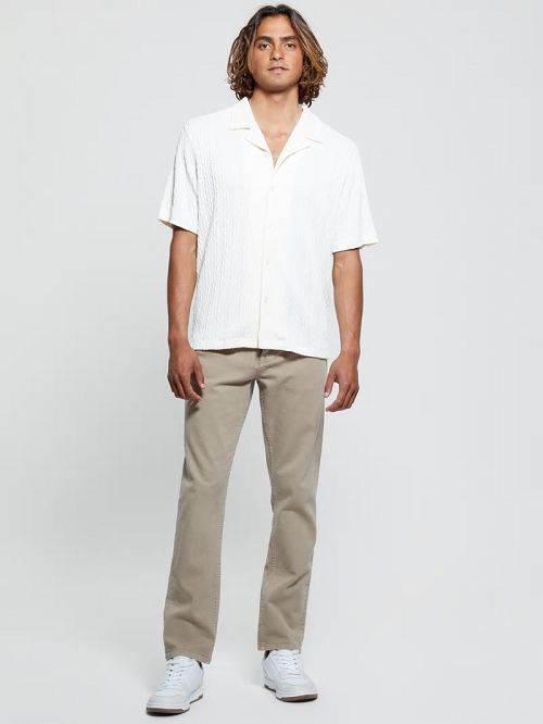 Guess Colton Knit Shirt Albi | GUESS-SN31121