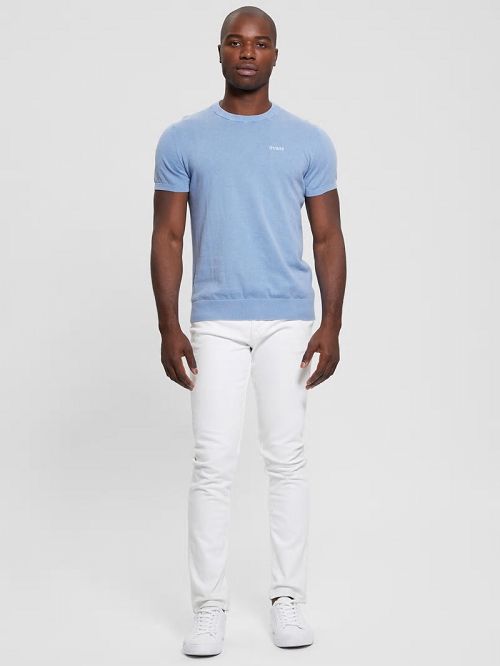 Guess Cornell Washed Tee Albastri | GUESS-SN30525