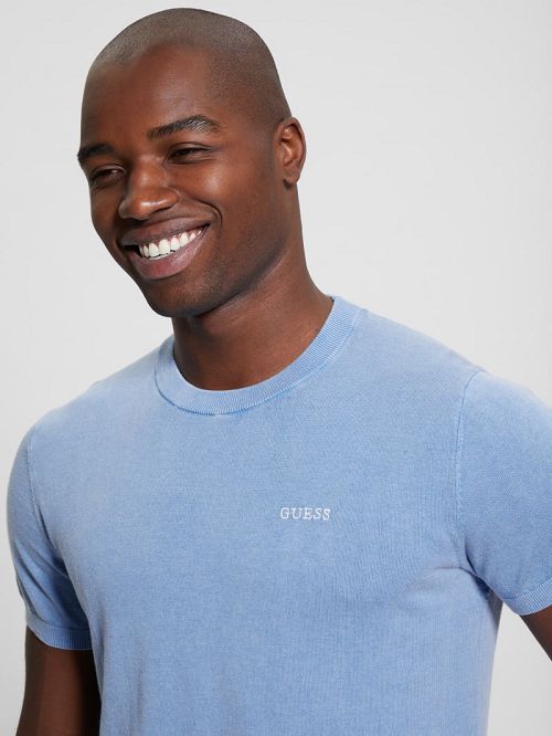 Guess Cornell Washed Tee Albastri | GUESS-SN30525