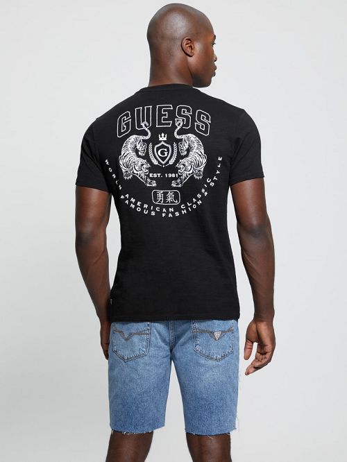 Guess Courage Tiger Tee Negrii | GUESS-SN30678