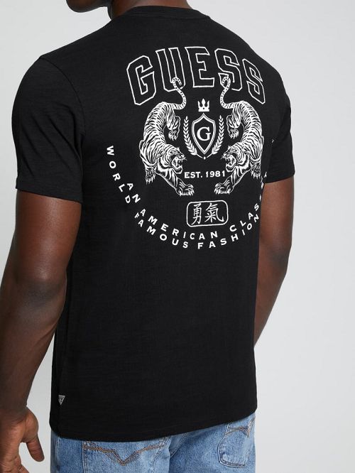 Guess Courage Tiger Tee Negrii | GUESS-SN30678