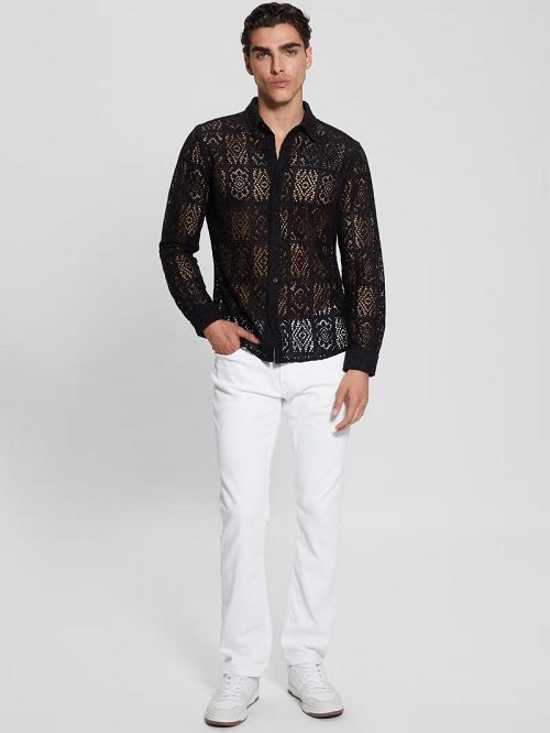 Guess Craft Crochet Shirt Negrii | GUESS-SN31263