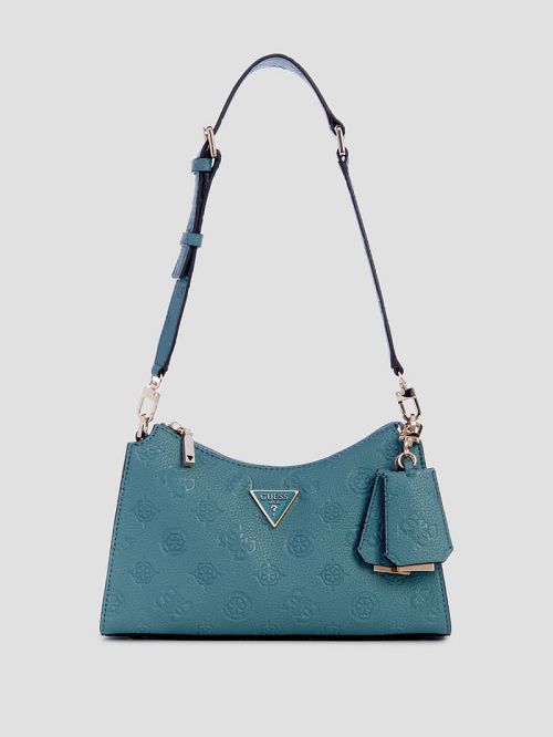 Guess Cresidia Top-Zip Shoulder Bag Albastri | GUESS-SN29158