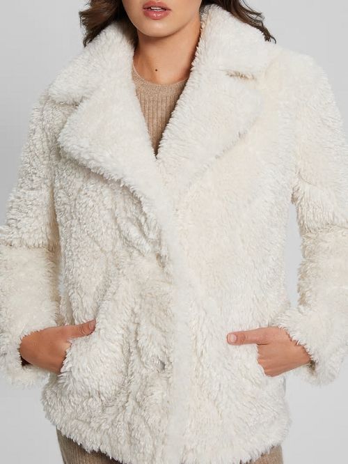 Guess Cristel Faux-Fur Jacket Albi | GUESS-SN27935