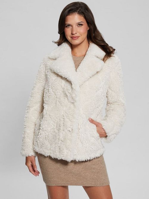 Guess Cristel Faux-Fur Jacket Albi | GUESS-SN27935