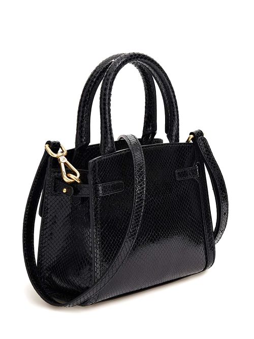 Guess Cristina Small Leather Satchel Negrii | GUESS-SN28746