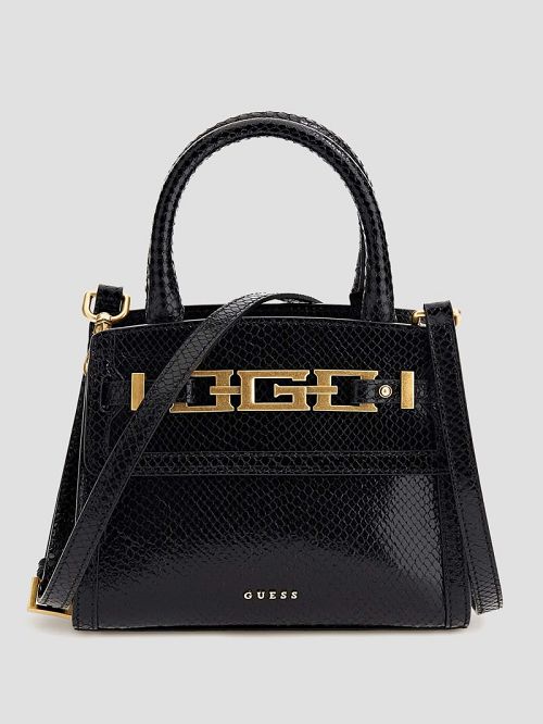 Guess Cristina Small Leather Satchel Negrii | GUESS-SN29232
