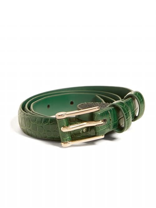 Guess Crocodile Trouser Belt Verzi | GUESS-SN30228