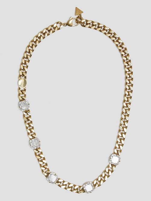 Guess Crushed Ice Chain-Link Necklace Aurii | GUESS-SN30269