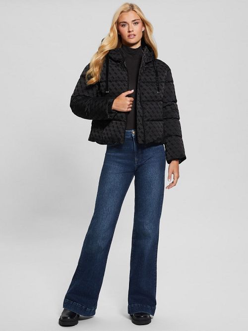 Guess Daisy Quattro G Puffer Jacket Negrii | GUESS-SN28047