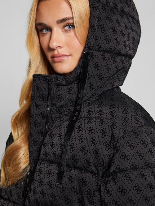 Guess Daisy Quattro G Puffer Jacket Negrii | GUESS-SN28047