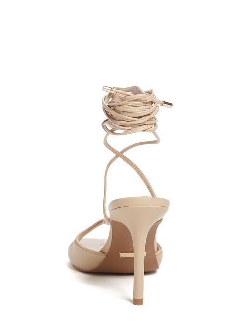 Guess Dalisa Leather Lace-Up Sandal Bej | GUESS-SN29827