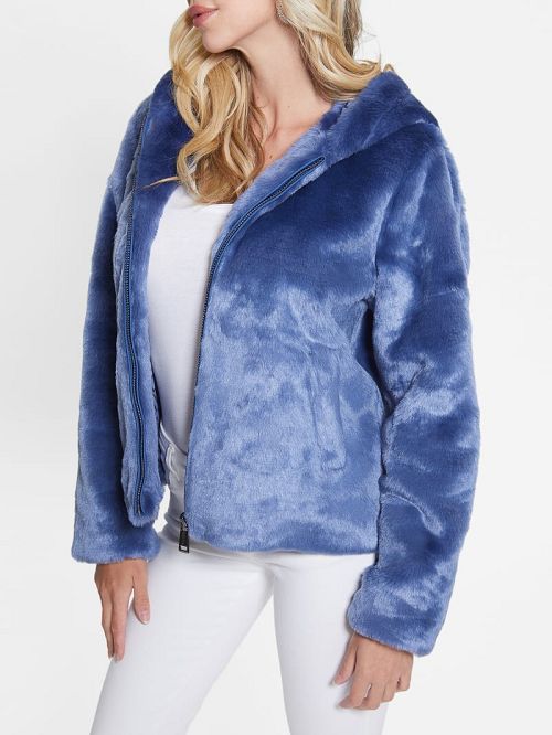 Guess Daniela Faux-Fur Jacket Albastri | GUESS-SN27875