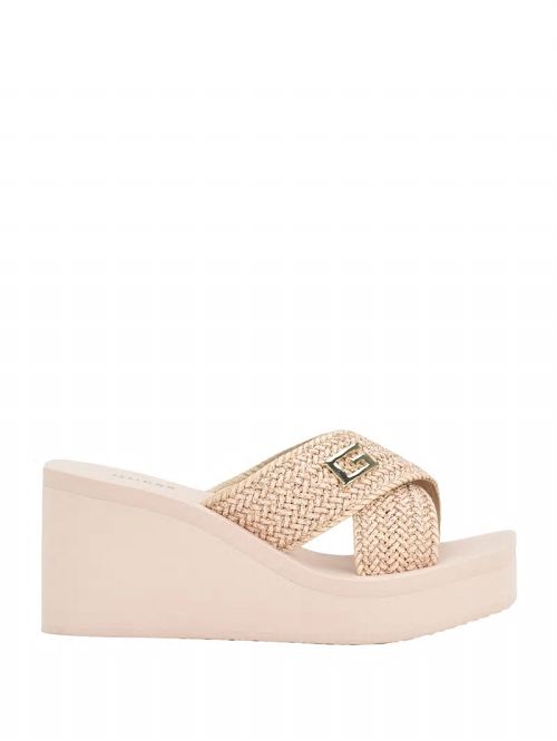 Guess Danvi Braided Wedge Sandals Bej | GUESS-SN29781