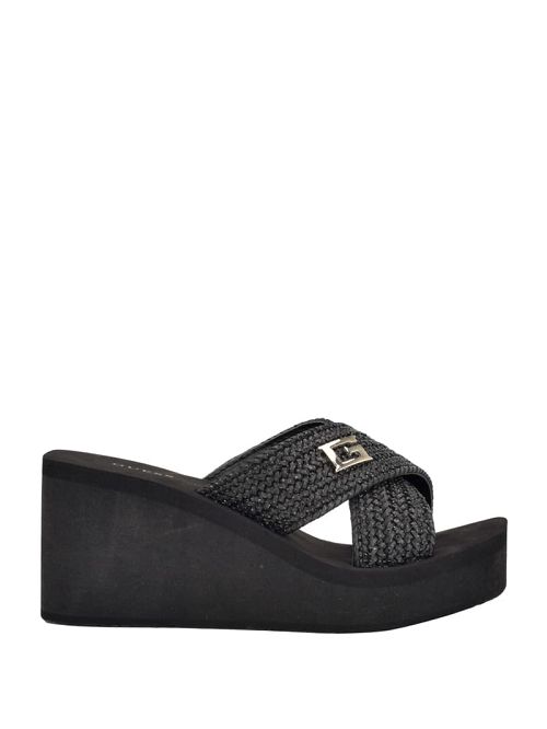 Guess Danvi Braided Wedge Sandals Negrii | GUESS-SN29757