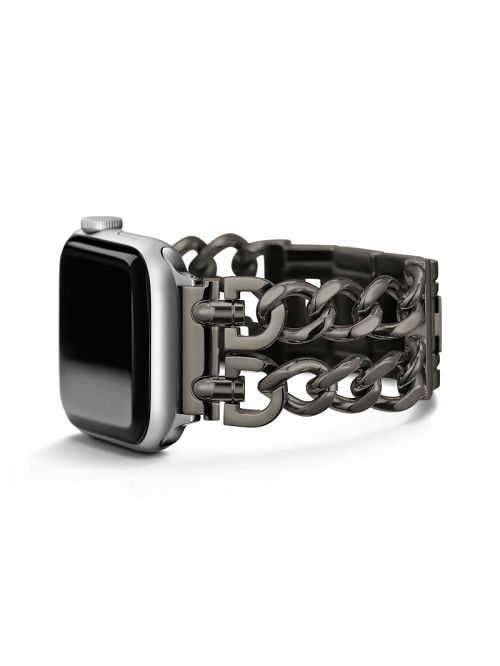 Guess Dark Silver-Tone Chain 42-44 mm Band for Apple Watch® Negrii | GUESS-SN31611