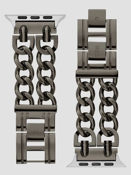 Guess Dark Silver-Tone Chain 42-44 mm Band for Apple Watch® Negrii | GUESS-SN31611