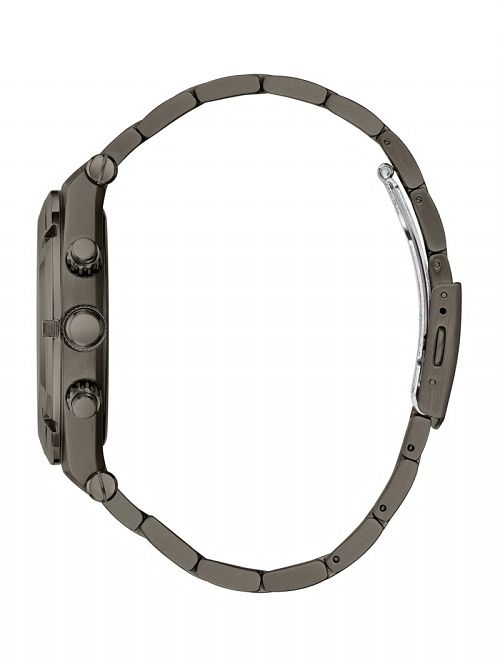 Guess Dark Silver-Tone Multifunction Watch Negrii | GUESS-SN31612