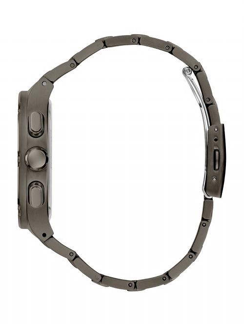 Guess Dark Silver-Tone and Blue Multifunction Watch Negrii | GUESS-SN31616